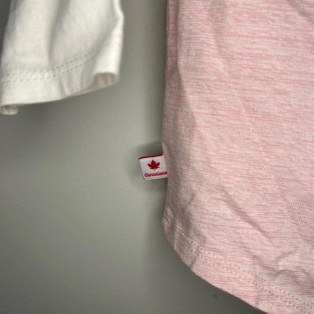 Canada Kids Long Sleeve Raglan Tee - Pink and White - Picture 8 of 9